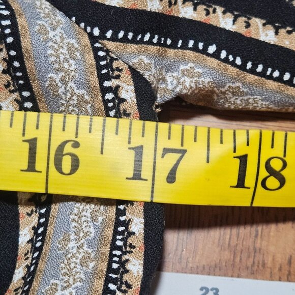 Gilli Womans Midi Dress S Rayon Black Gold Boho Chic Date Night Whimsygoth - Picture 10 of 14